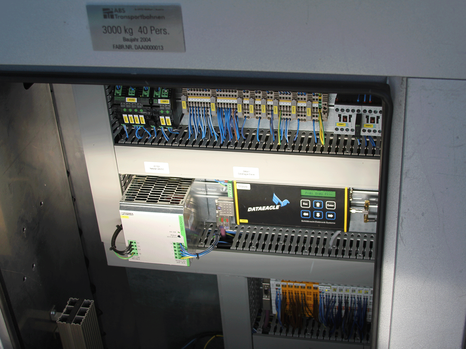 Schaltschrank mit DATAEAGLE Modul des Schräglift / Schrägaufzug.